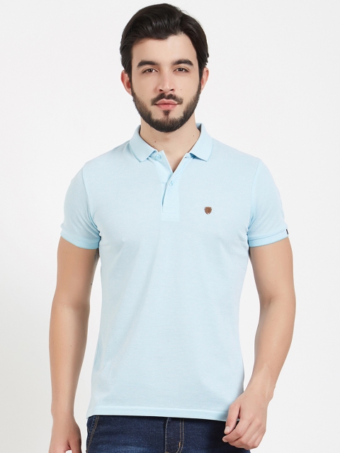 

FRITZBERG Men Blue Solid Polo Collar T-shirt