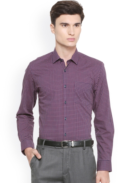 

Peter England Men Blue Slim Fit Checked Formal Shirt