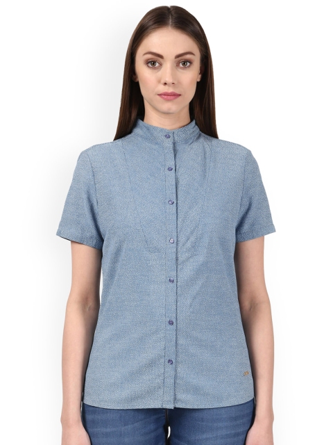 

Park Avenue Women Blue Printed Top