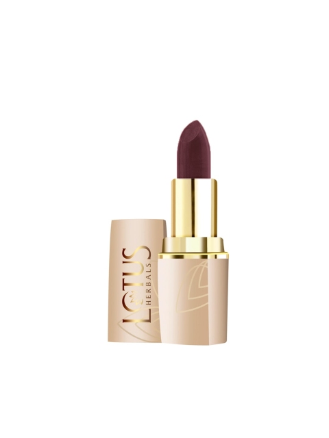

Lotus Herbals Sustainable Rose Madder 611 Pure Colors Matte Lip Color, Brown