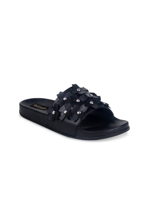 

Shoetopia Women Black Solid Mules