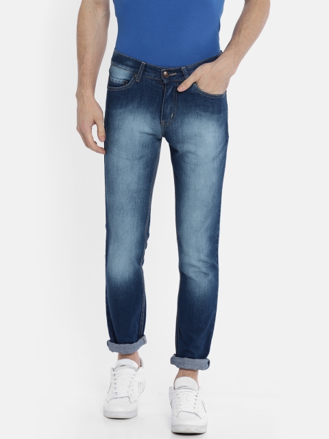 

American Crew Men Blue Slim Fit Mid-Rise Clean Look Jeans