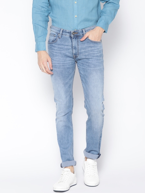 

Pepe Jeans Men Blue Vapour Slim Fit Low-Rise Clean Look Stretchable Jeans