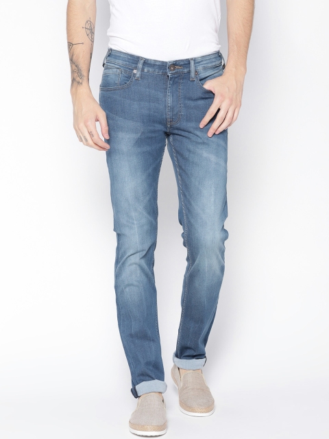 

Pepe Jeans Men Blue Vapour Fit Mid-Rise Clean Look Stretchable Jeans