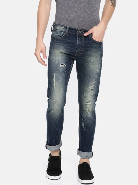 

Pepe Jeans Men Blue Skinny Fit Mid-Rise Mildly Distressed Stretchable Jeans