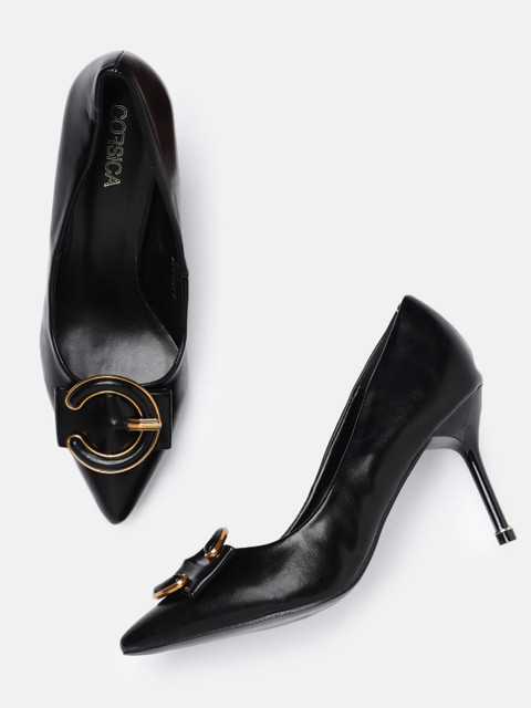 

CORSICA Women Black Solid Pumps