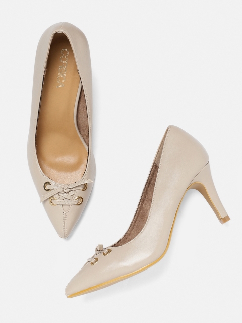 

CORSICA Women Beige Solid Pumps