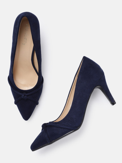 

DressBerry Women Navy Blue Solid Pumps