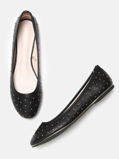 

DressBerry Women Black Embellished Ballerinas