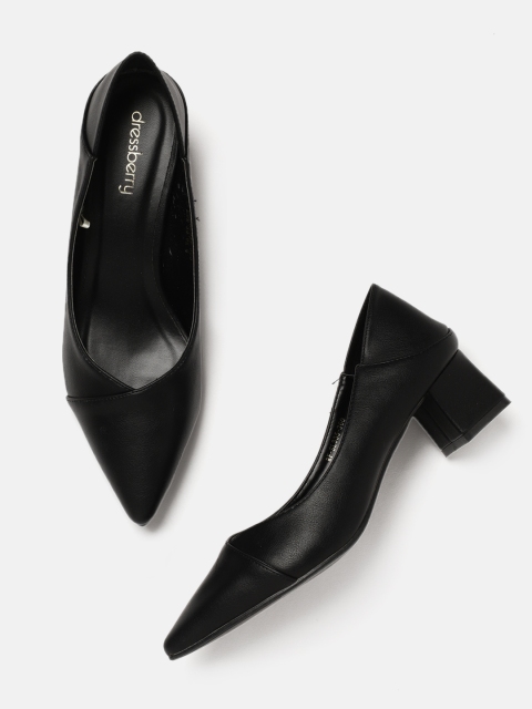

DressBerry Women Black Solid Pumps