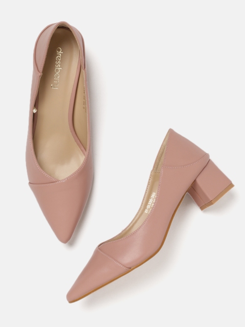 

DressBerry Women Pink Solid Pumps