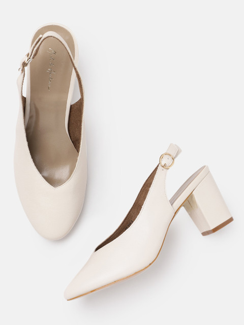 

Mast & Harbour Women White Solid Heels