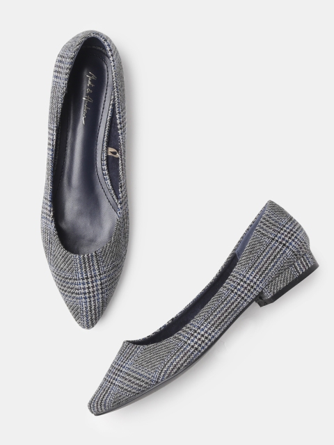 

Mast & Harbour Women Grey Woven Design Synthetic Ballerinas