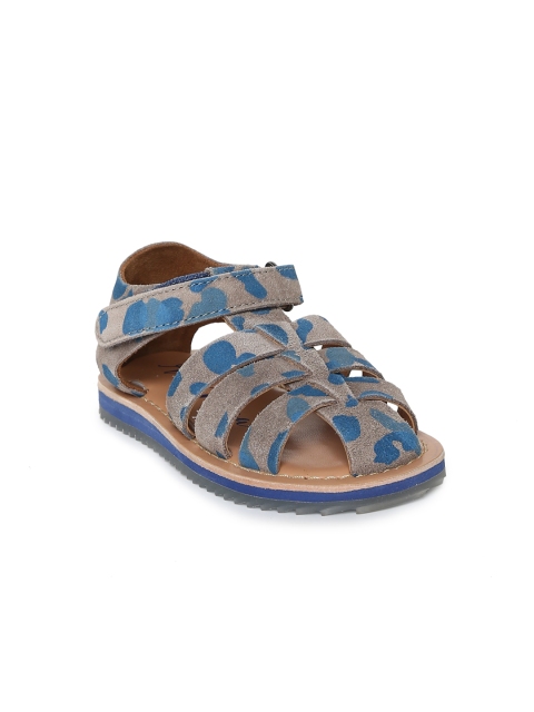 

Aria Nica Boys Grey & Blue Army Fisherman Sandals