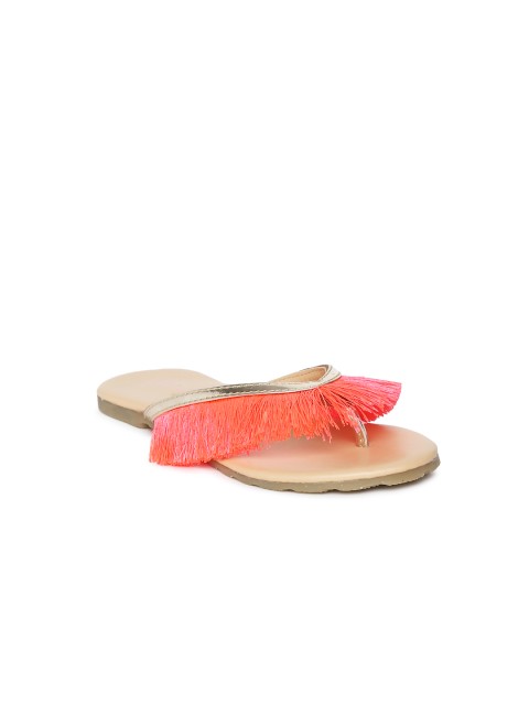 

Aria Nica Girls Pink Mini Fringe Open Toe Flats