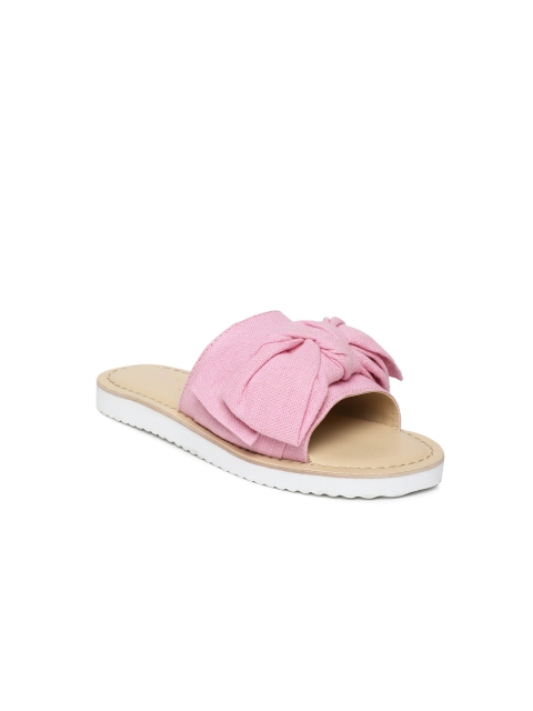 

Aria Nica Girls Pink Solid Open Toe Flats