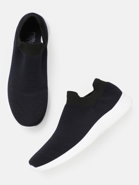 

Crew STREET Men Navy Blue Slip-On Sneakers