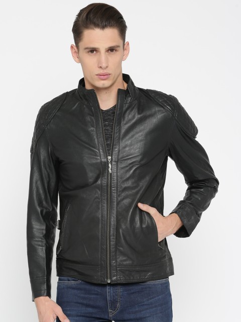 

Ed Hardy Men Black Solid Biker Jacket