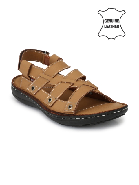 

Sir Corbett Men Tan Brown Genuine Leather Fisherman Sandals