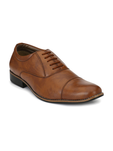 

Sir Corbett Men Tan Brown Leather Oxford Formal Shoes