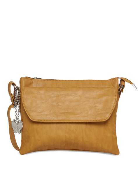 

Butterflies Women Mustard Solid Sling Bag