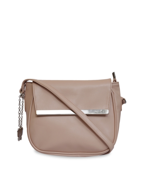 

Butterflies Peach-Coloured Solid Sling Bag