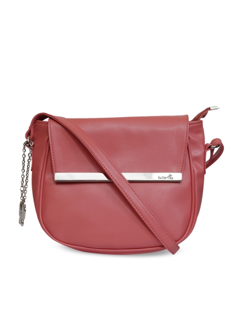 

Butterflies Women Peach-Coloured Solid Sling Bag