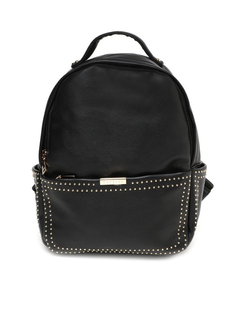 

Caprese Women Black Solid Backpack