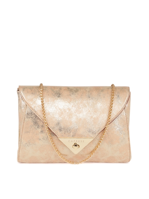 

Caprese Rose Gold Solid Leather Sling Bag