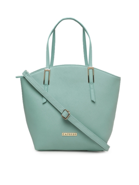 

Caprese Sea Green Solid Handheld Bag