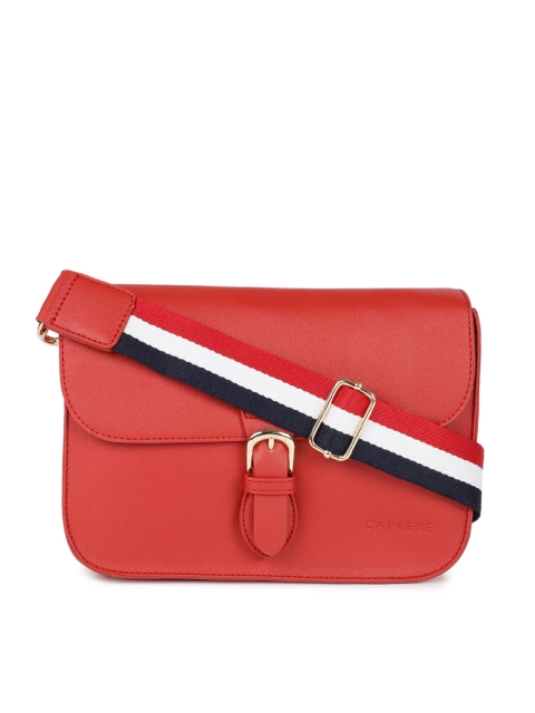 

Caprese Red Solid Sling Bag