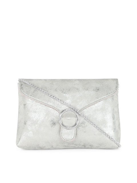 

Caprese Silver-Toned Solid Clutch