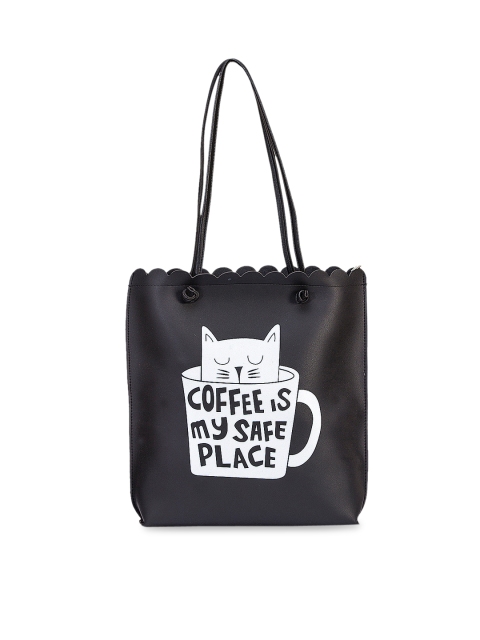 

LEGAL BRIBE Black Printed Tote Bag