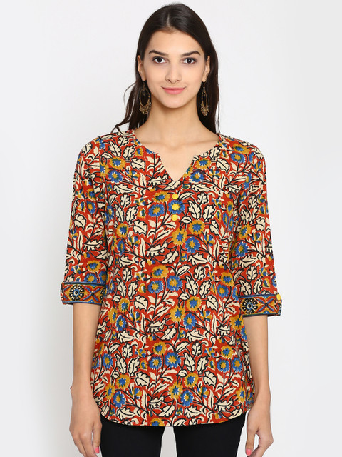 

Abhishti Women Brown Printed Top