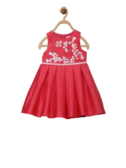 

A Little Fable Girls Coral Red Vines Dress