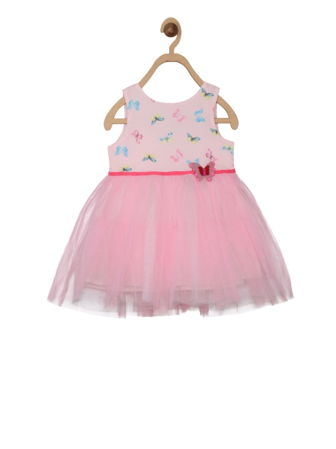 

A Little Fable Girls Pink Printed Fit and Flare Dress