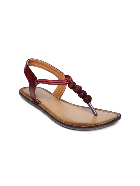 

Catwalk Women Maroon Solid Open Toe Flats