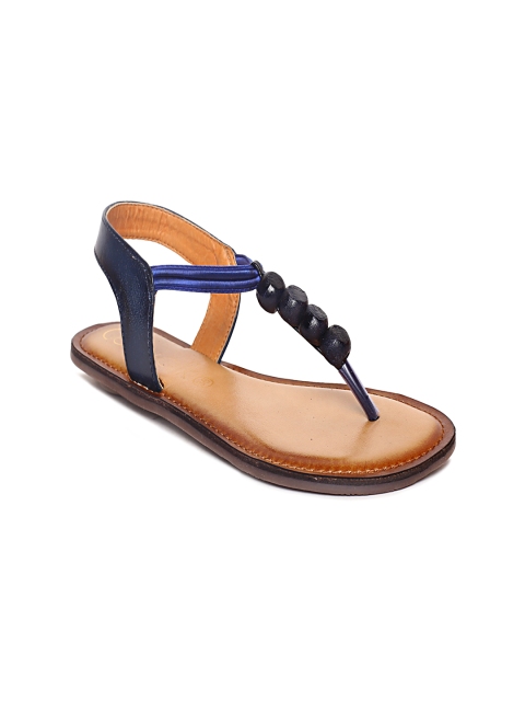 

Catwalk Women Navy Solid T-Strap Flats, Navy blue