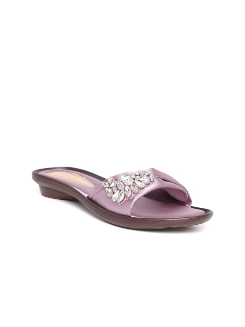 

Catwalk Women Lavender Stone-Studded Open Toe Flats