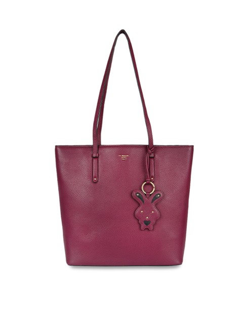 

Da Milano Purple Textured Leather Shoulder Bag