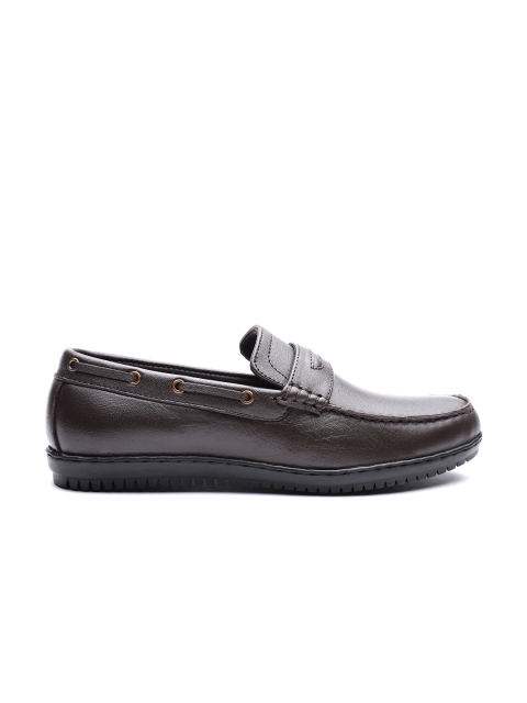 

Carlton London Men Coffee Brown Leather Semiformal Loafers