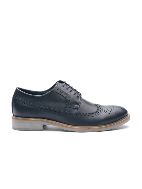 

Carlton London Men Navy Leather Smart Casual Brogues, Navy blue