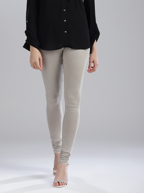 

WISHFUL by W Women Beige Churidar Leggings