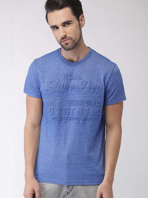 

Superdry Men Blue Printed T-shirt