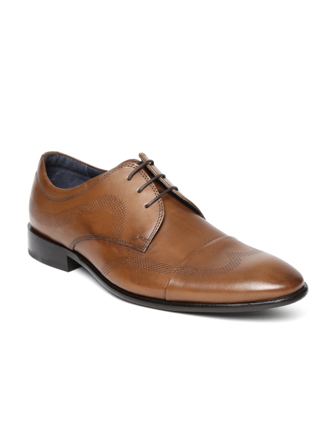 

Hush Puppies Men Brown Leather Formal Derbys