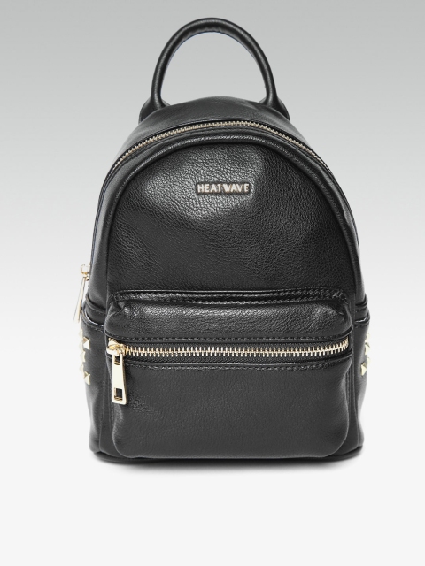

HEATWAVE Women Black Solid Backpack