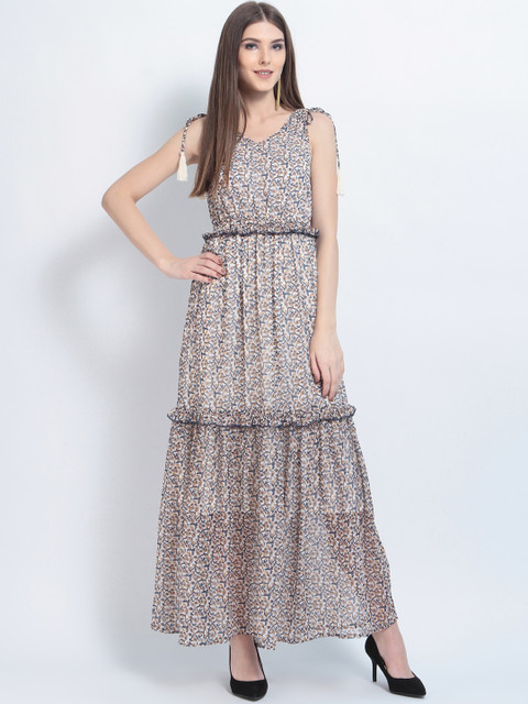 

RARE Women White Printed Maxi Dress