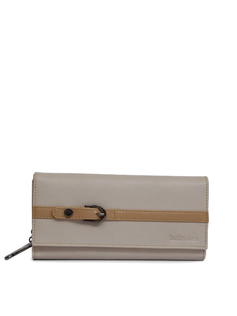 

Butterflies Women Cream-Coloured Solid Two Fold Wallet