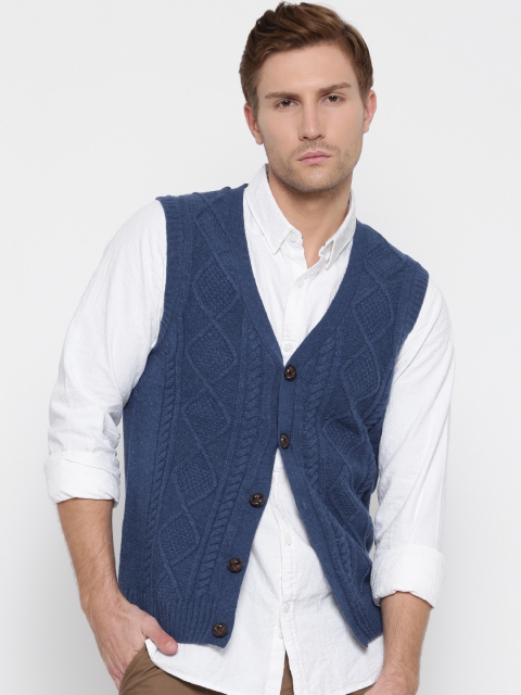 

U.S. Polo Assn. Men Blue Woollen Cardigan