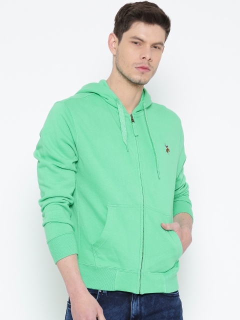 

U.S. Polo Assn. Denim Co. Men Green Hooded Sweatshirt